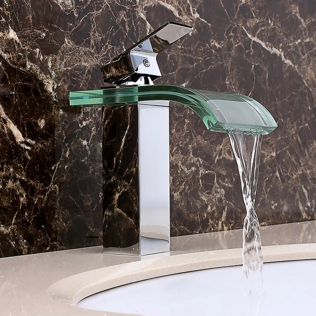  Badezimmerhahn - elegantes Wasserfalldesign für ruhige Wasserströme-1
