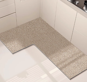 Duschmatte Softcorner -L -verdrängtes Plüschdesign, absorbierende und Anti -Slip-2