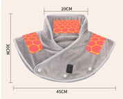 Halsheizkissen & Massagebaste | Hals- und Schulterwärme für Muskelentspannung | Einstellbare Einstellungen für Spannungsabbau | Gezielte Nackenschmerzen und Entspannung