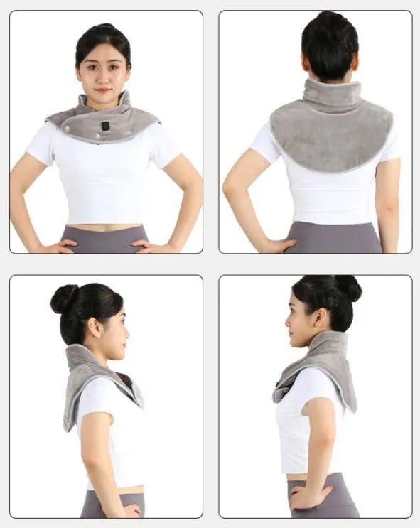 Halsheizkissen & Massagebaste | Hals- und Schulterwärme für Muskelentspannung | Einstellbare Einstellungen für Spannungsabbau | Gezielte Nackenschmerzen und Entspannung