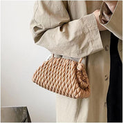 Chloe | Stilvolle Einfarbige Mini Leder Crossbody Schultertasche