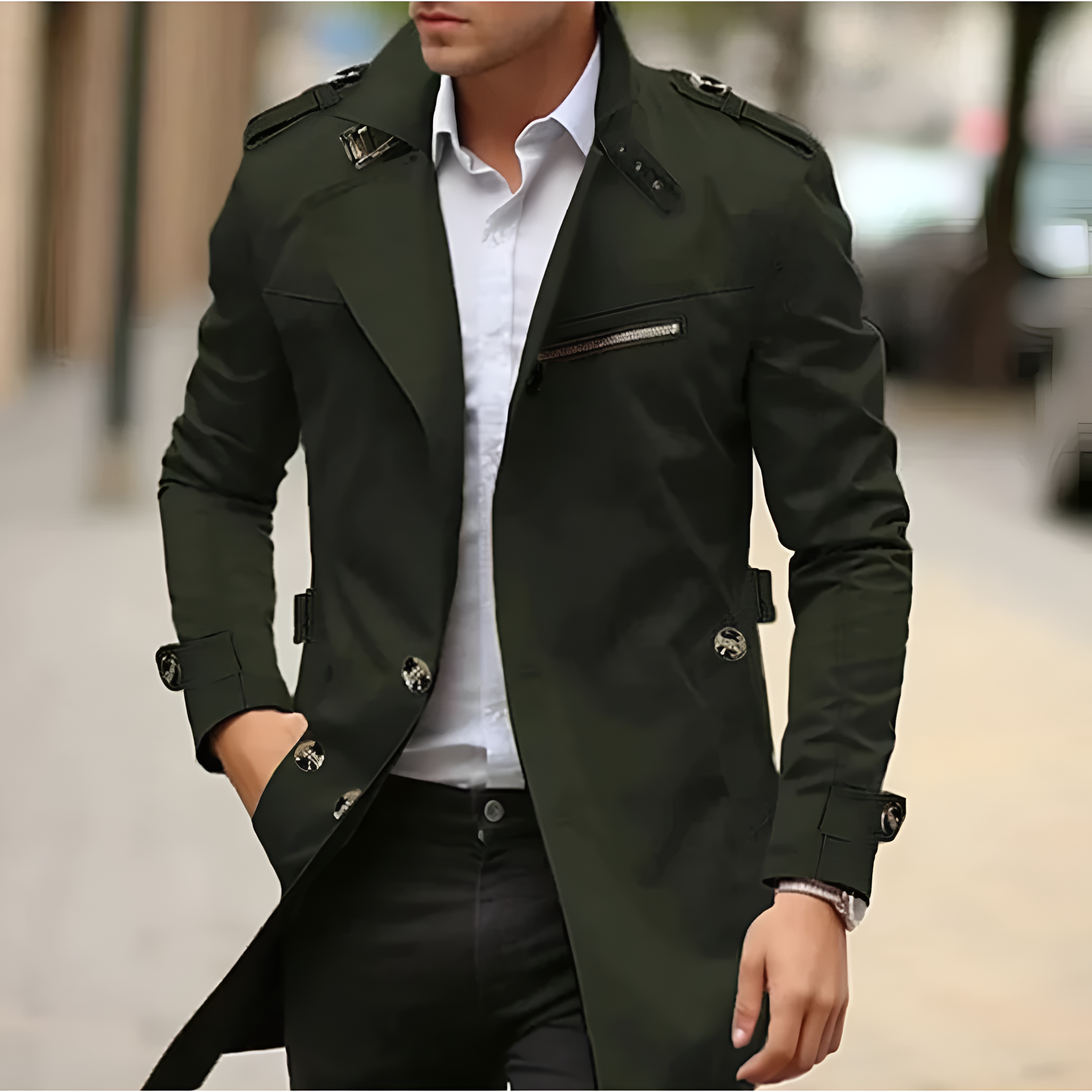 Maximilian | Eleganter Lässiger Trenchcoat für Herren