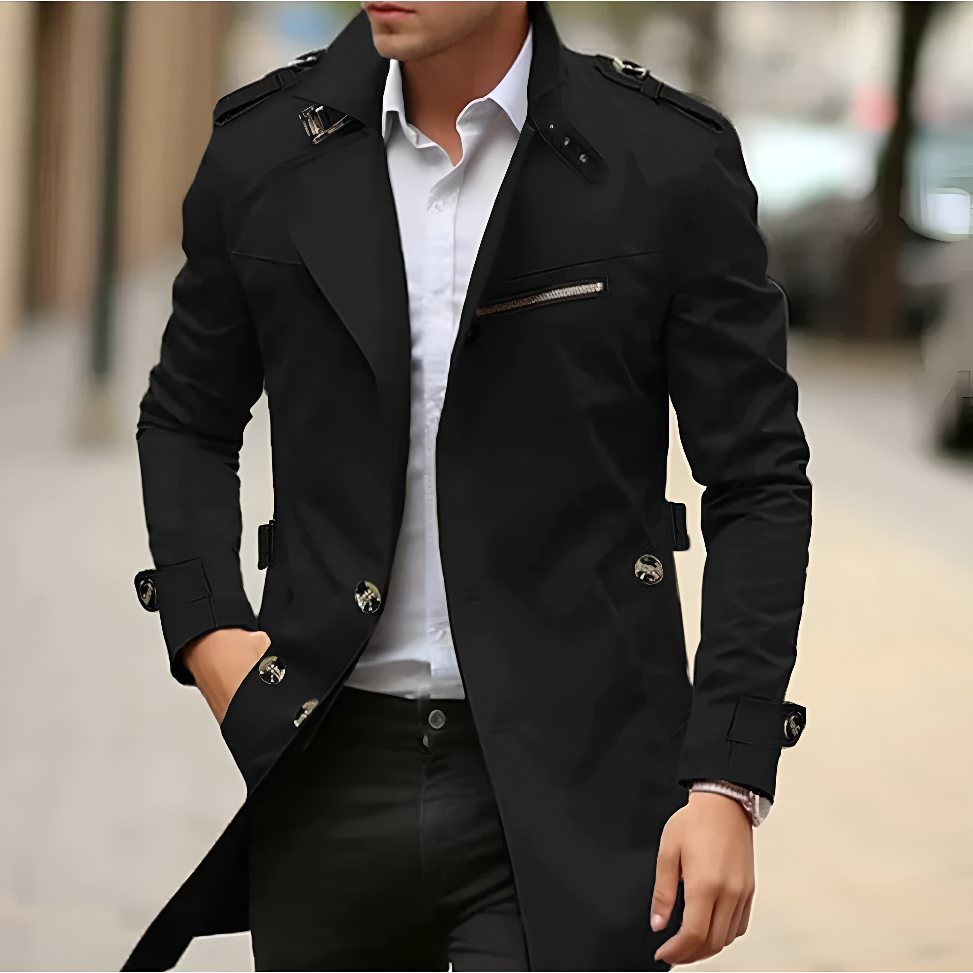 Maximilian | Eleganter Lässiger Trenchcoat für Herren