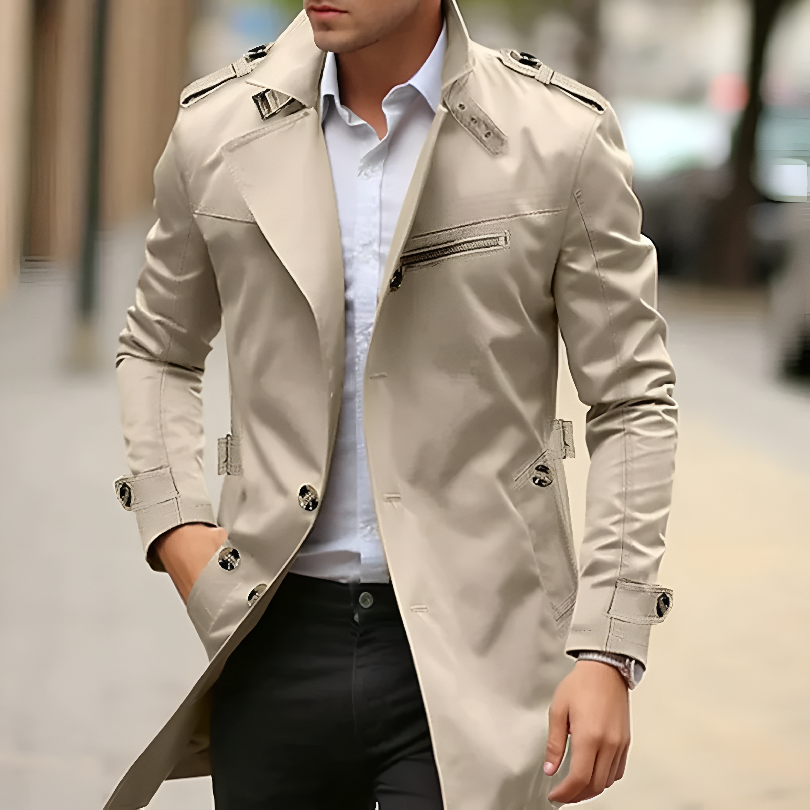 Maximilian | Eleganter Lässiger Trenchcoat für Herren