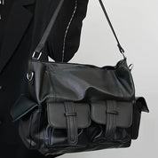 Ella | Große Kapazität Punk Leder Umhängetasche Motorrad