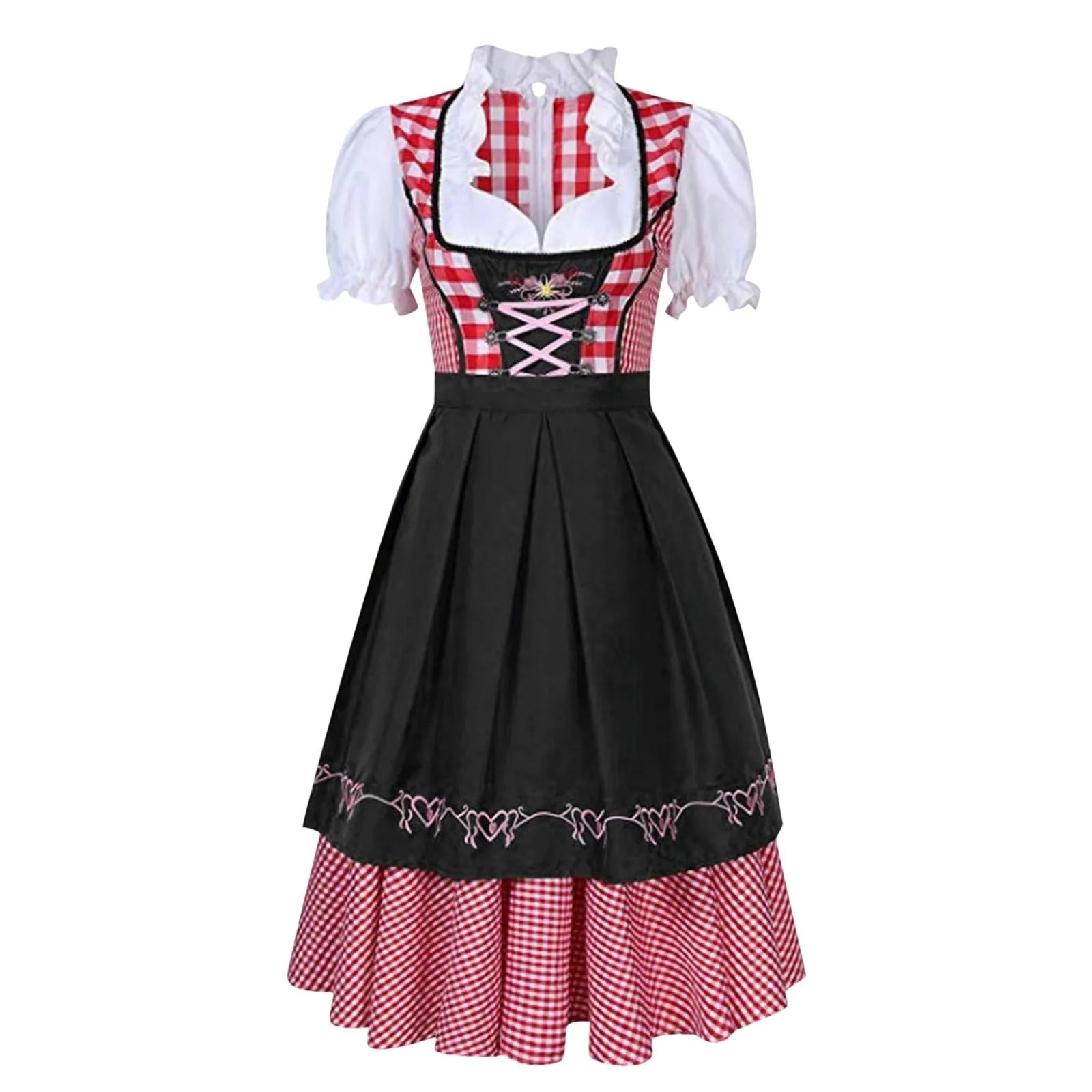 JANE | Oktoberfest Retro Karo Dirndl Kleid