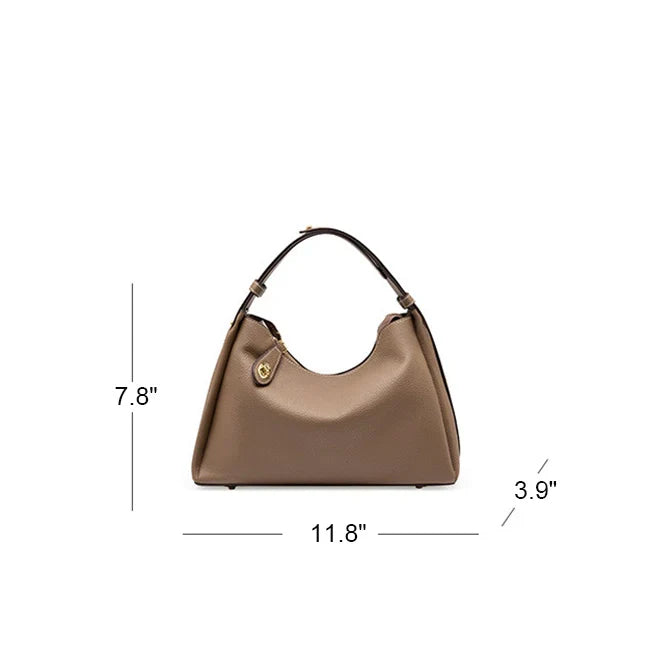 Lila | Vielseitige Genarbte Leder Crossbody Tasche